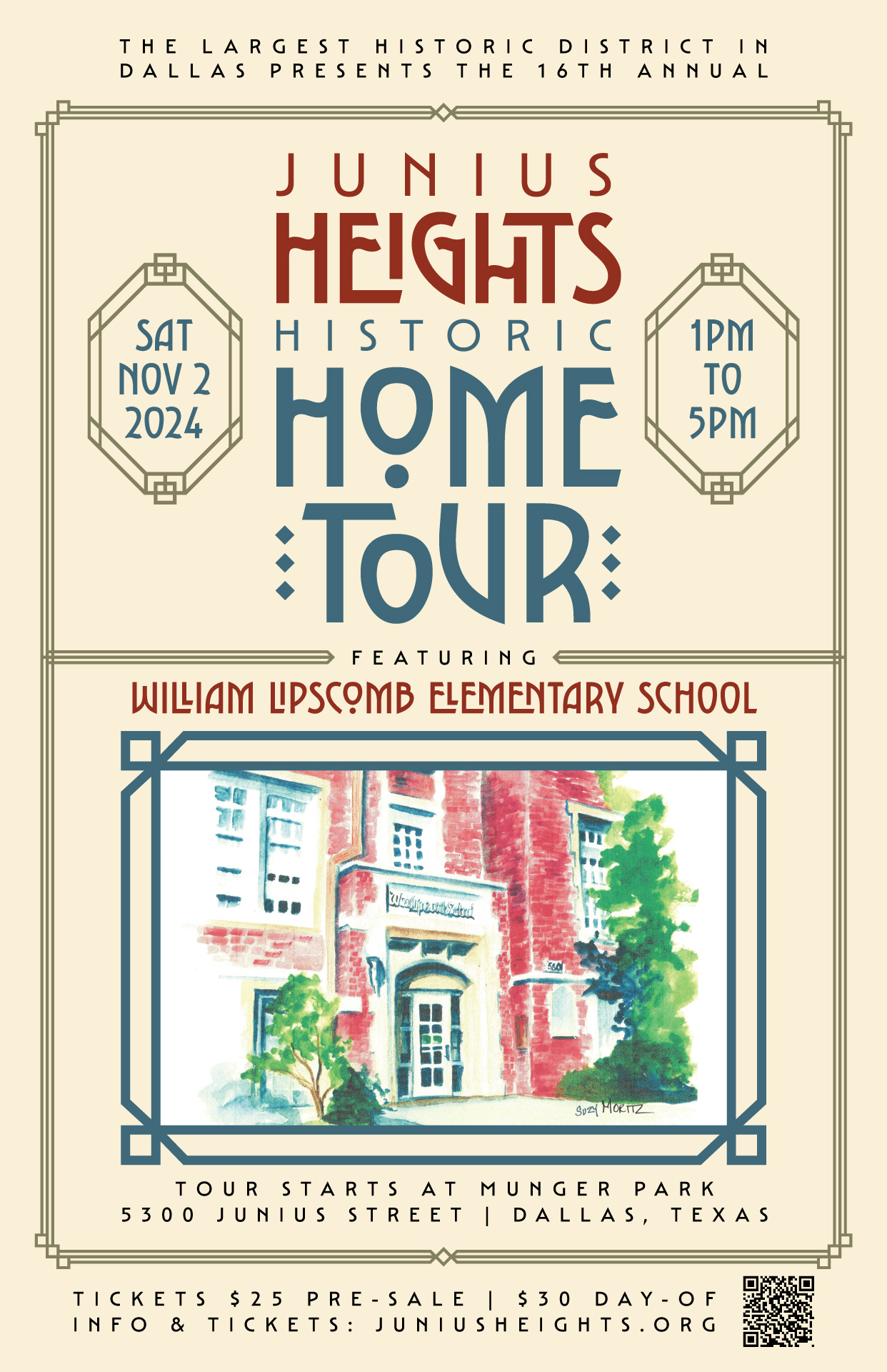 Junius Heights Historic Home Tour 2024 Poster