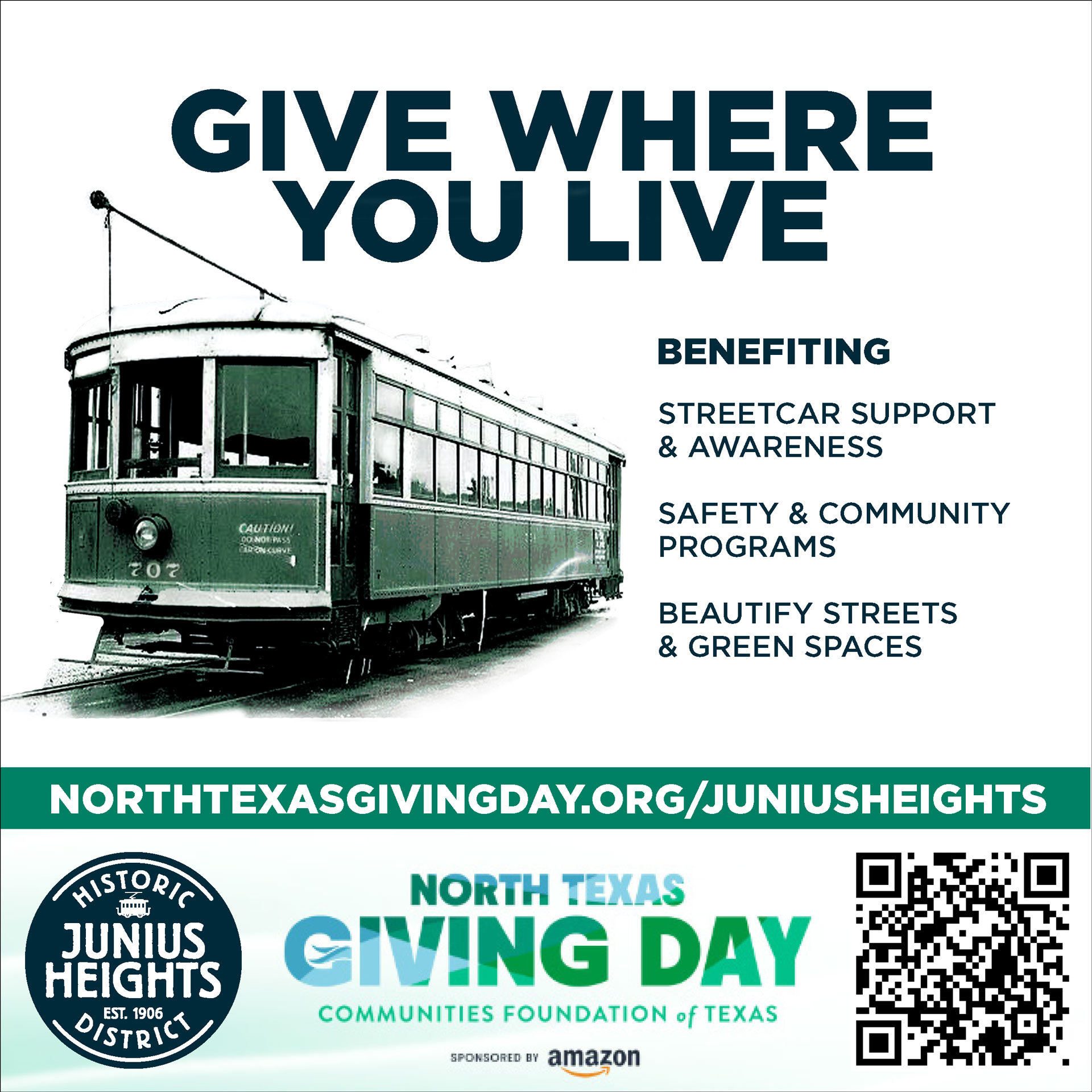 Give to Junius Heights Historic District on North Texas Giving Day